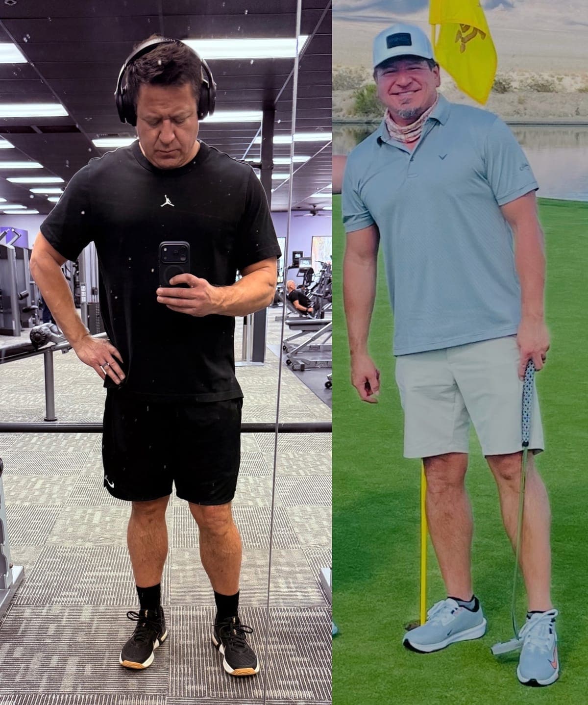 Colin Casillas, before and after retiring from alcohol